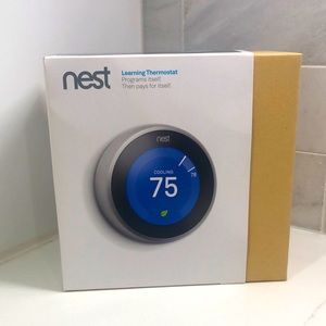 Google Nest Learning Smart Thermostat 3rd Generation, Stainless Steel - T3007ES